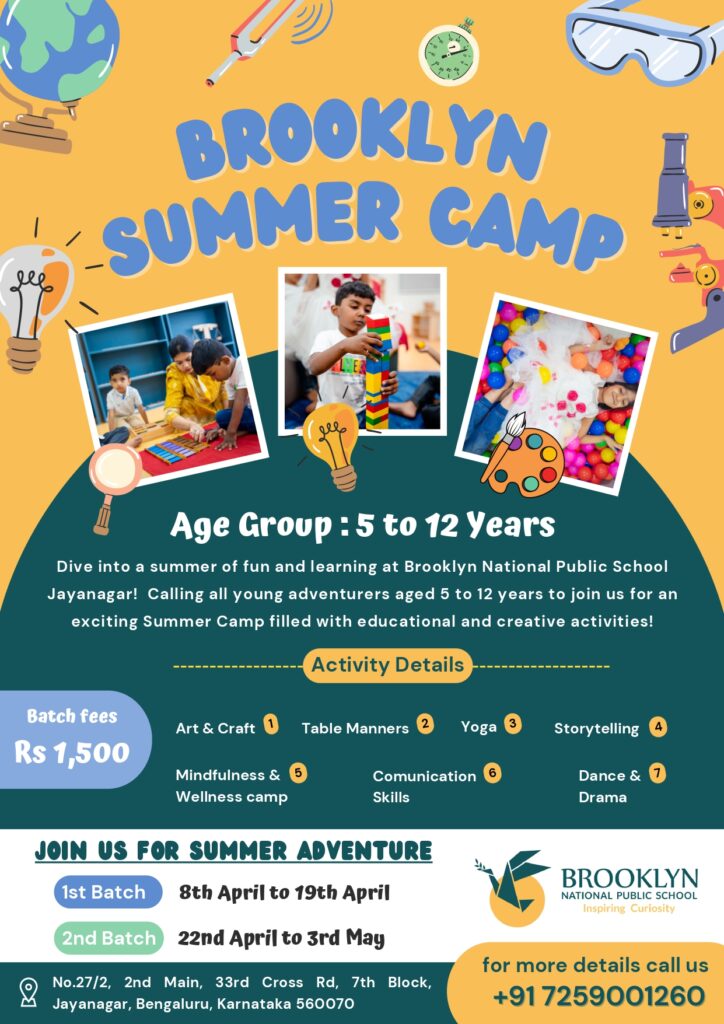 Summer Camp | Brooklyn National Public School Jayanagar